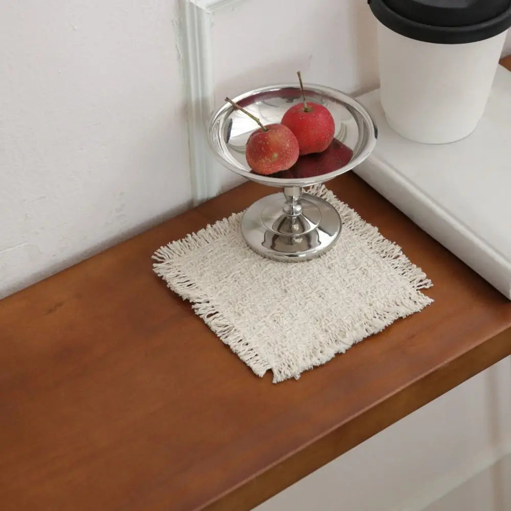 serviettes table tissu lin beige rustique franges polies clips muralsetSize40cm38cm30cm28cm12cm6cm