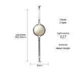 lampe sol moderne led blanc doré base solide sphérique minimaliste