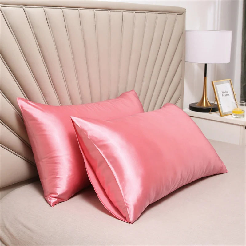 taies oreiller satin soie bleu marine rose noir contemporain opaques adhésives bébé maternité 51x76cm