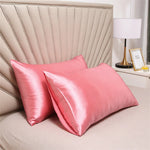 taies oreiller satin soie bleu marine rose noir contemporain opaques adhésives bébé maternité 51x76cm