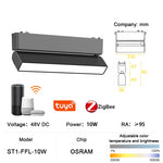 luminaire led rail magnétique noir moderne système éclairage intelligent intérieur ultra mince