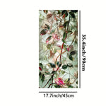 film décoratif fleurs feuilles multicolore adhésif opacité art deco vitrail maison fenêtre 45cm 90cm