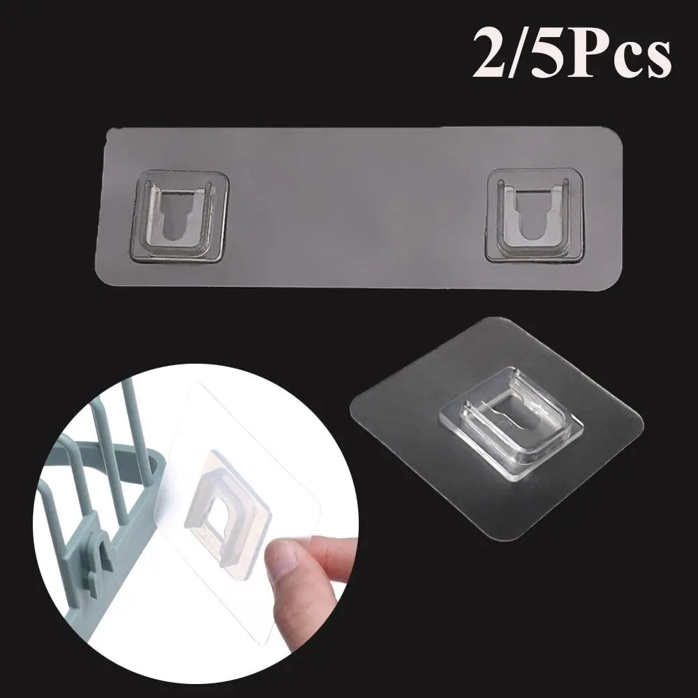 supports adhésifs muraux transparents étagères salle bain plastique minimaliste pièces