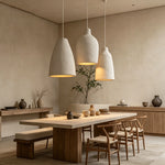 lustre suspension moderne beige texture granulée luminaire salon salle manger chambre loft