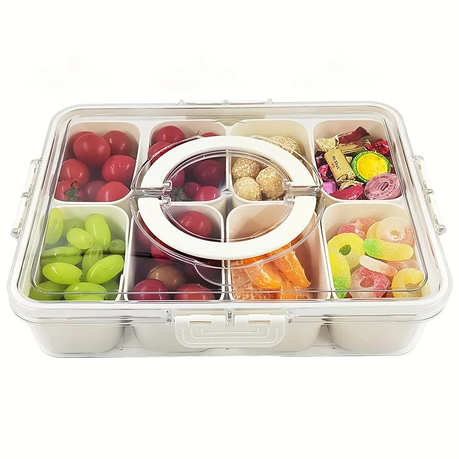 boîte compartiments transparente moderne réutilisable boucle fermeture fruits légumes snacks noix portable