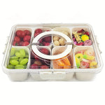 boîte compartiments transparente moderne réutilisable boucle fermeture fruits légumes snacks noix portable