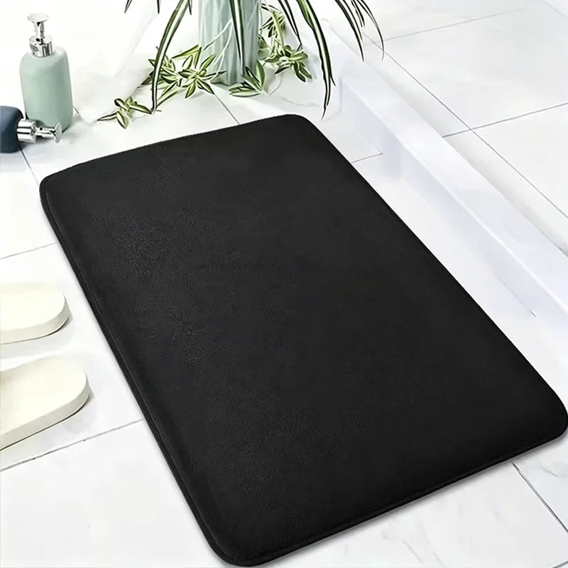 tapis bain antidérapant imperméable durable noir blanc moderne minimaliste