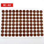 autocollants marron doré vis décoration tiroir meuble bois texture points circulaires résistants eau 96pcs