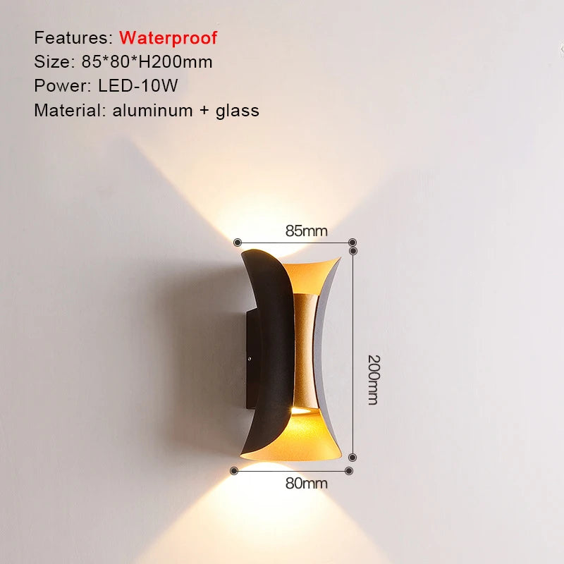 applique murale moderne led noir fixée mur entrée chambre cuisine salle manger minimaliste
