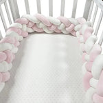coussin lit bébé violet rose blanc gris coton tissé braid moderne doux 1m 2m