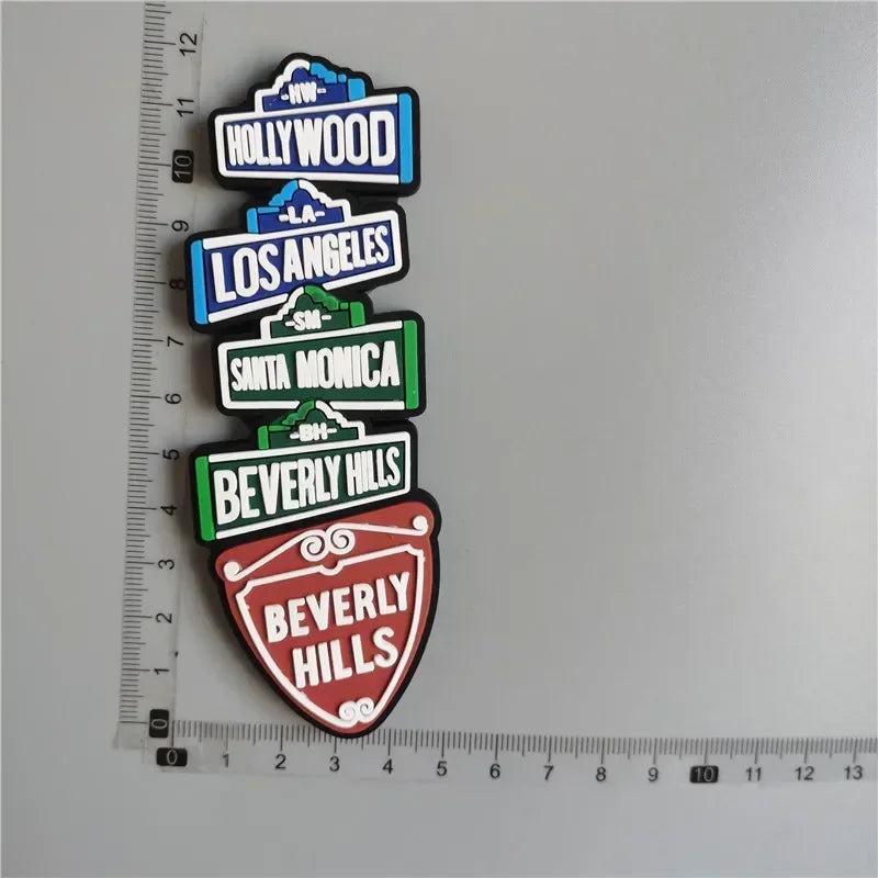 aimant réfrigérateur décoration voyage monuments américains villes californie souvenir magnetique pvc souple graphique