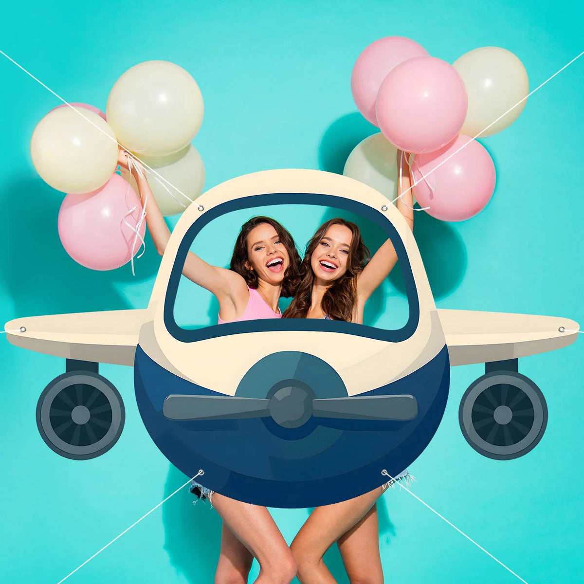 cadre photo avion enfant anniversaire décoration fête cartoon bleu gris