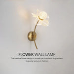 lampe murale moderne or blanc translucide forme fleur éclairage cuisine salle manger