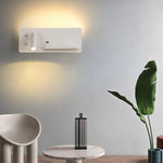 applique murale led moderne recharge sans fil étagère orientable chambre coucher minimaliste blanc noir