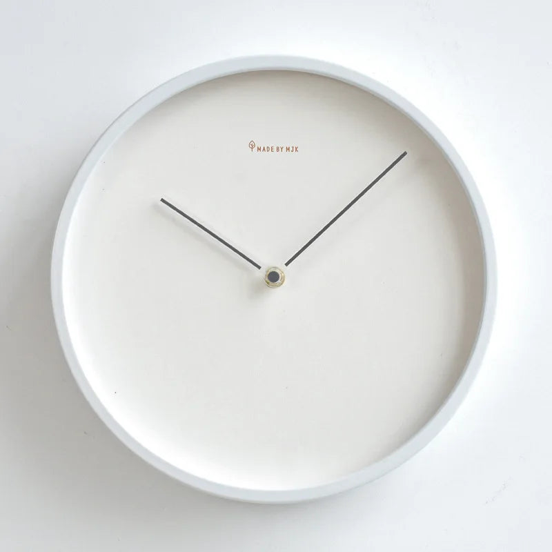 horloge murale moderne minimaliste blanche aiguille quartz visage unique sans cadre salon decoration