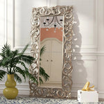 Grand miroir baroque au sol argenté Ombre Interieur