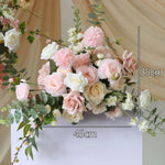 bouquet artificiel rose feuilles vertes mariage anniversaire baby shower extérieur classique fleurs variées