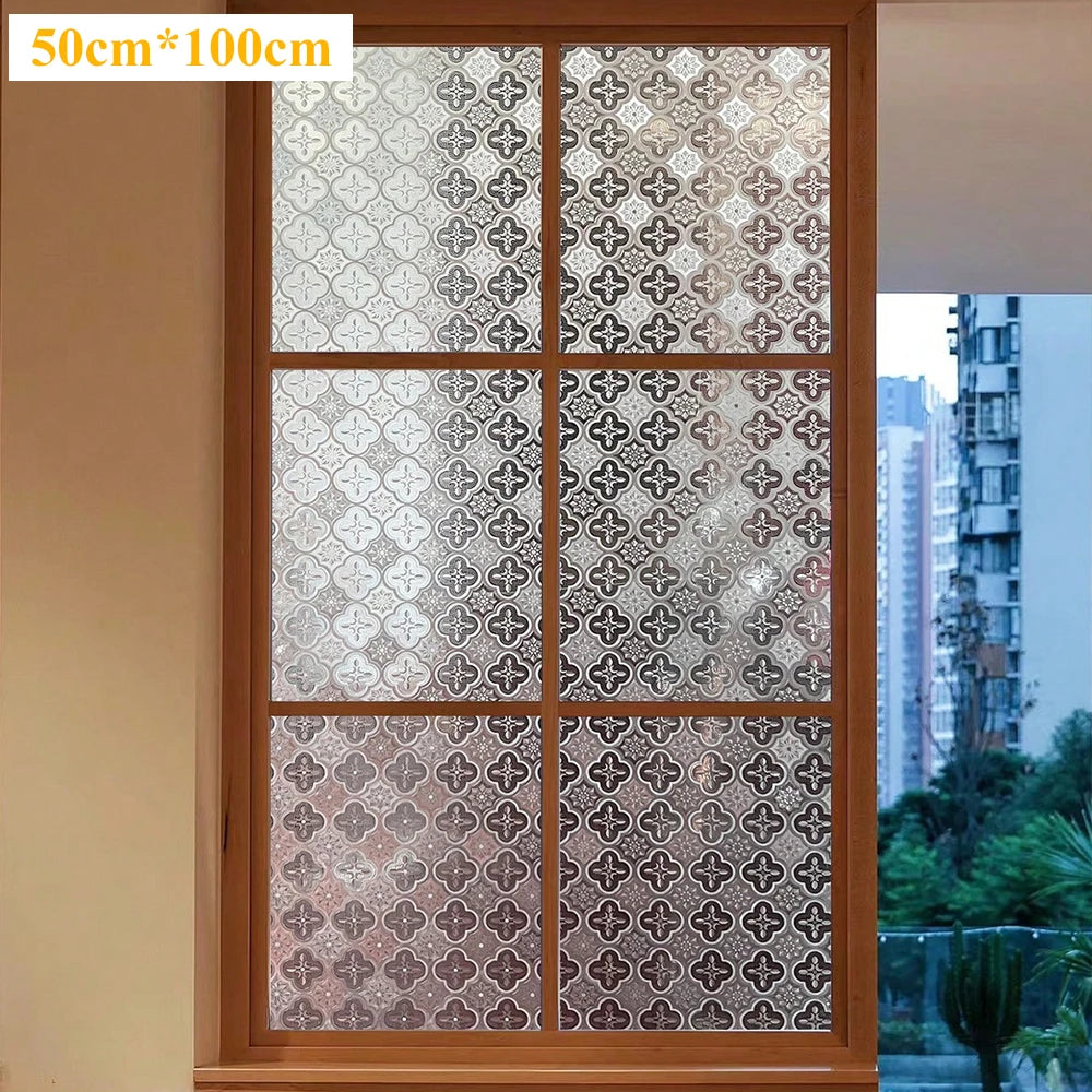 film décoratif fenêtre transparent motifs géométriques adhésif moderne stickers intérieur vitre geometrie