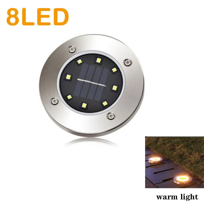 éclairage solaire led argenté ip65 protection inoxydable moderne 20ledextérieur jardin
