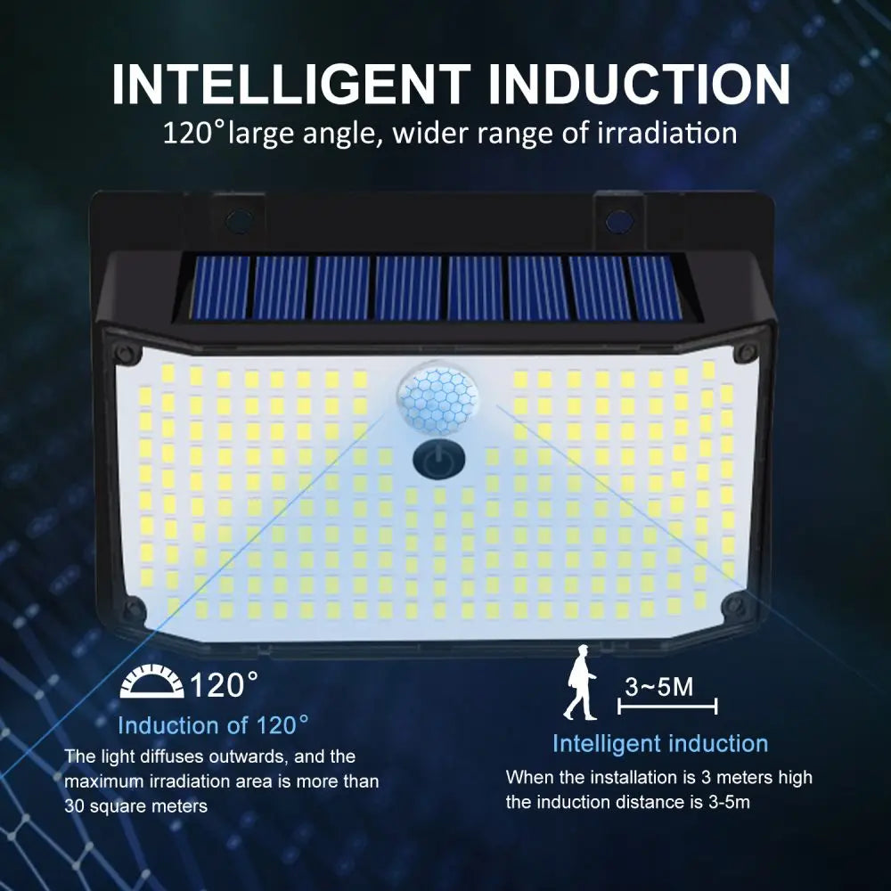 lampe solaire extérieure ip65 led noir moderne capteur mouvement autonomes