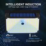 lampe solaire extérieure ip65 led noir moderne capteur mouvement autonomes