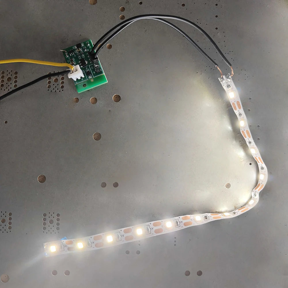 module led capteur tactile vert imprimé composants électroniques circulaire DIY ambiance festive