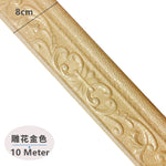 ruban decoratif autoadhesif or argent blanc ornements floraux classique 10m 8cm stickers murals