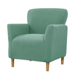 housse fauteuil jacquard carreaux moderne bleu beige gris extensible adhésif