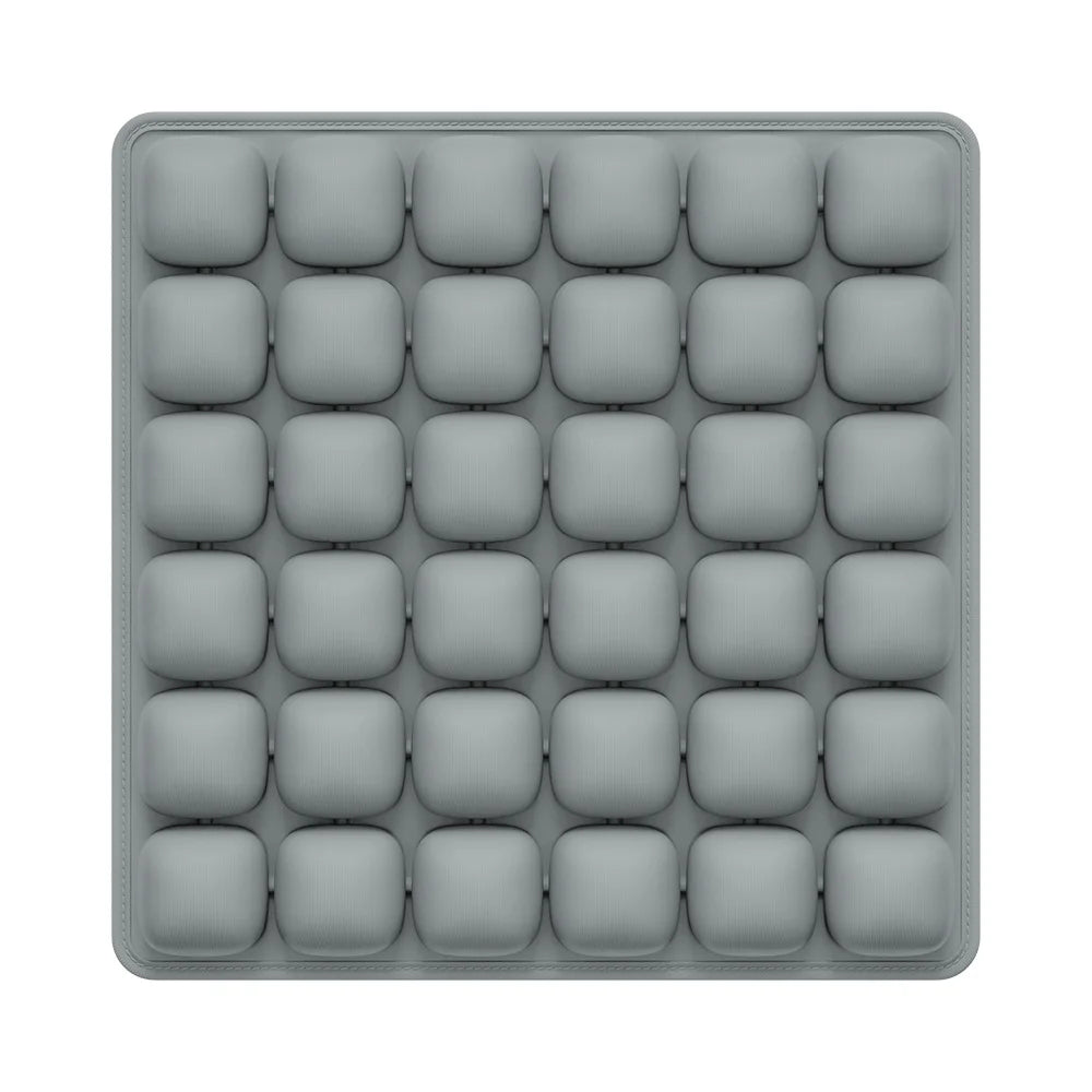 coussin siège gonflable mousse pu noir contemporain valve intégrée massage rond boudins opacité chambre