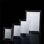 cadres photo transparents modernes minimalistes 100x150mm acrylique fixations métalliques pièces