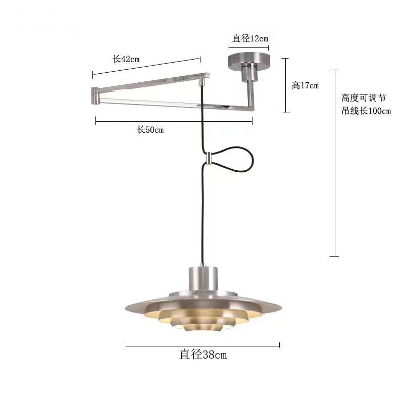 suspension lumineuse argentée moderne nervures câble suspendu chambre salon led minimaliste