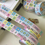 ruban decoratif transparent motifs animaux geometriques decor mignon adhesif educatif dessin ecole fournitures papeterie