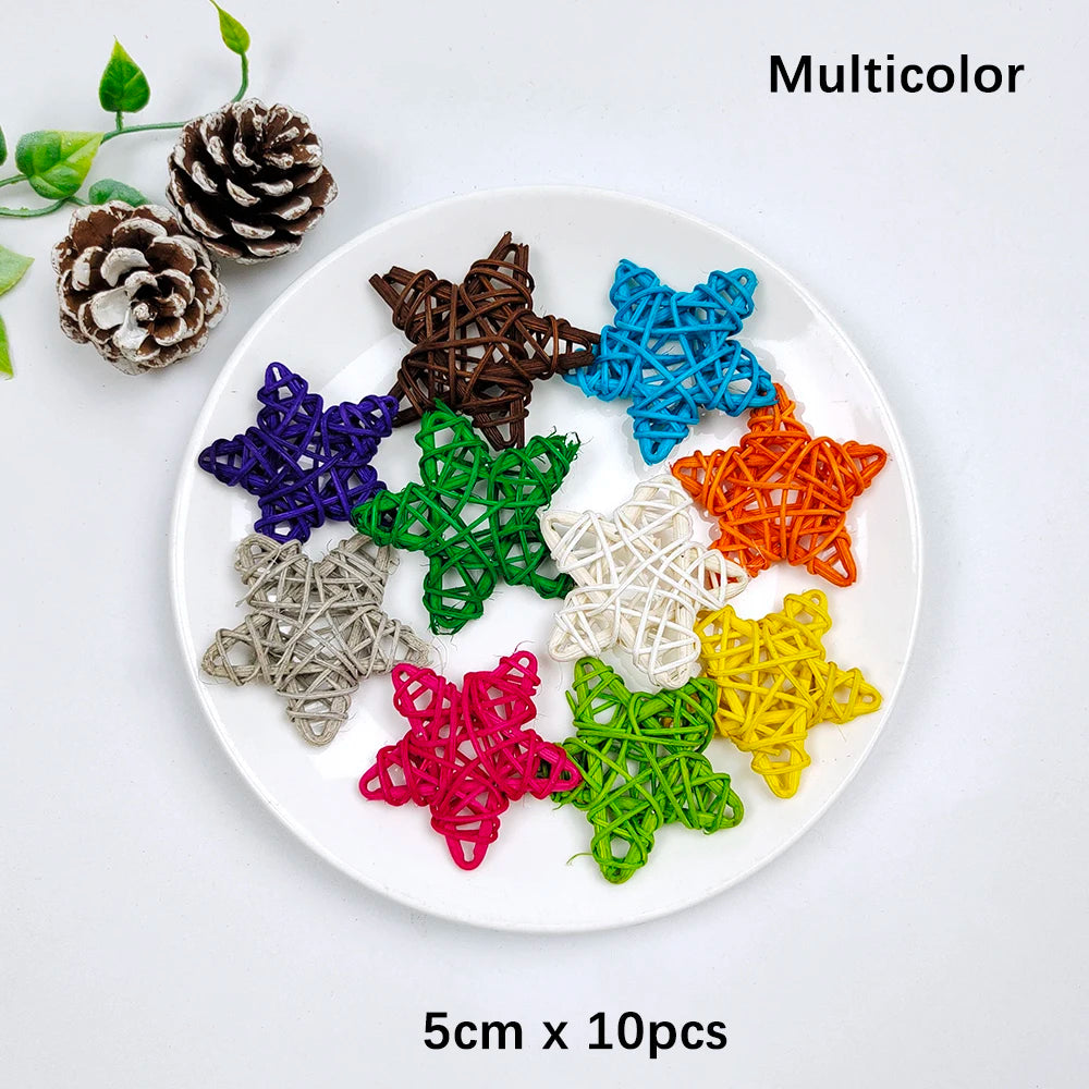 décoration artisanale boules coeurs rotin multicolores tressées anniversaire mariage festive