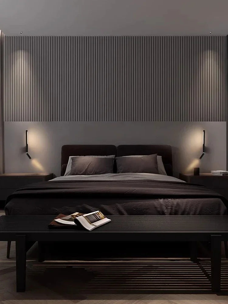 lampe murale moderne led réglable noir blanc cuisine chambre coucher