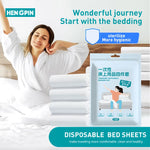 ensemble literie blanc gaufré coton polyester drap taie oreiller couverture portable moderne four piece