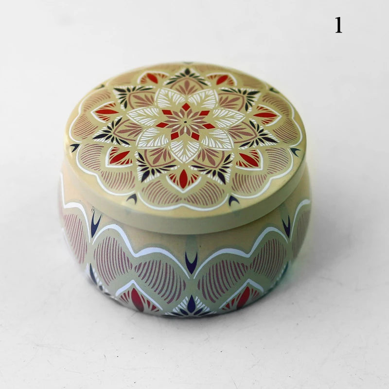 boîtes rangement multicolores artisanales motifs floraux géométriques opaques capacité pièces ferrero