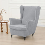 housses fauteuil gris rayures adhésives protection moderne réutilisable anti poussière fauteuil chaise mariage banquet