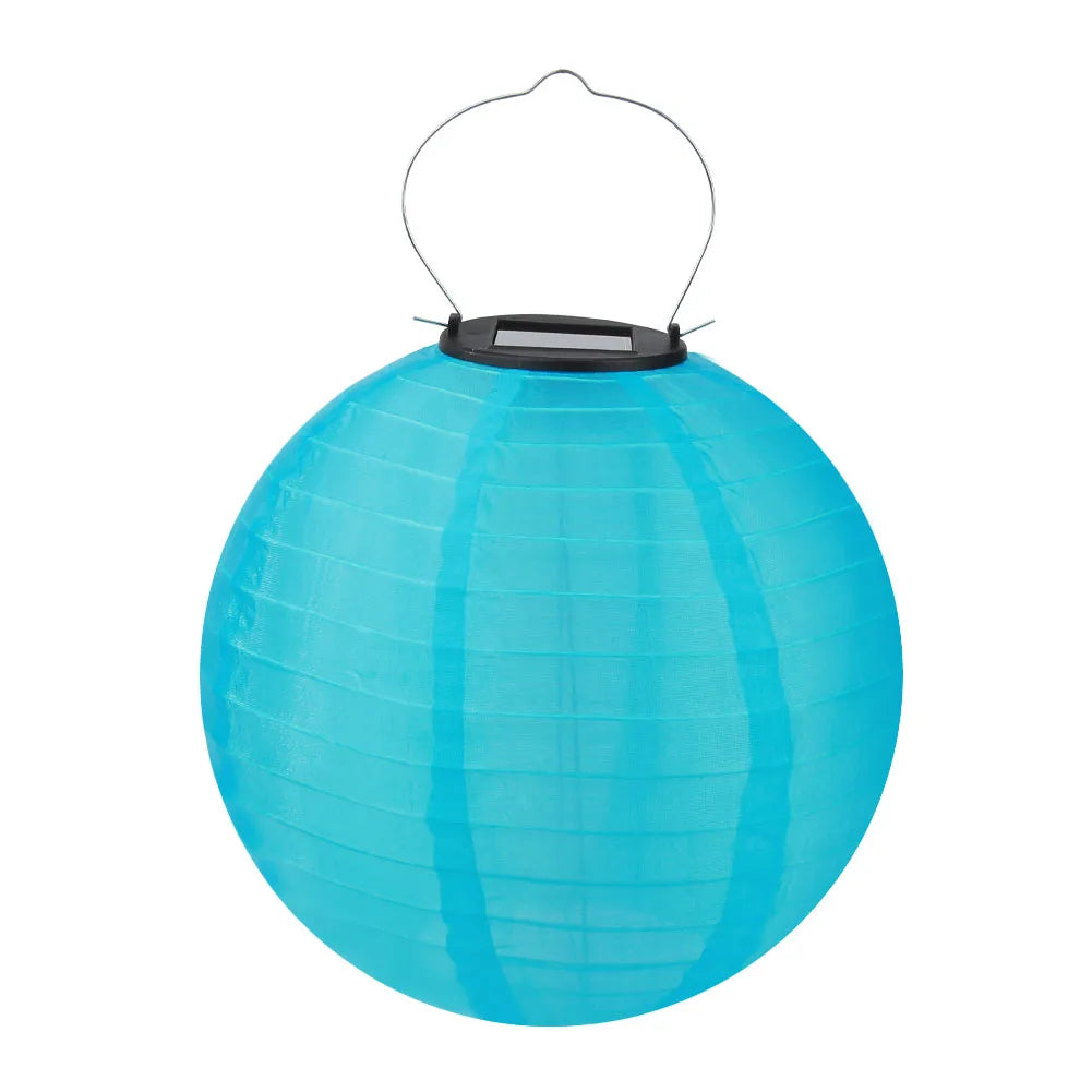 lanterne solaire led ip55 20cm papier plissé opaque traditionnelle anniversaire mariage noël fêtes extérieures