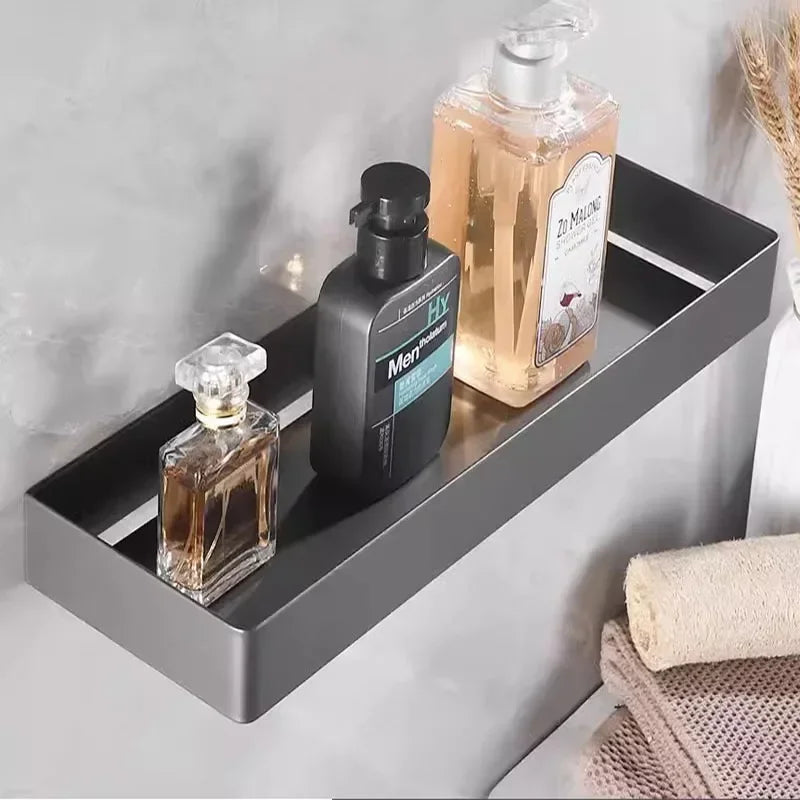 étagères murales salle bain acier inoxydable moderne adhésif bouteilles cosmétiques bouteilles condiments cuillères brosse