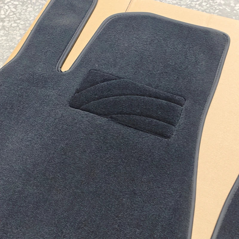 tapis sol velours épais noir moderne voiture sans fixation invisible