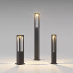 lampe sol led imperméable moderne noire ip65 aluminium extérieure jardin veranda