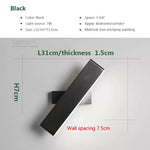 lampe murale led moderne rotation aluminium noir blanc or chambre salon minimaliste fixée mur