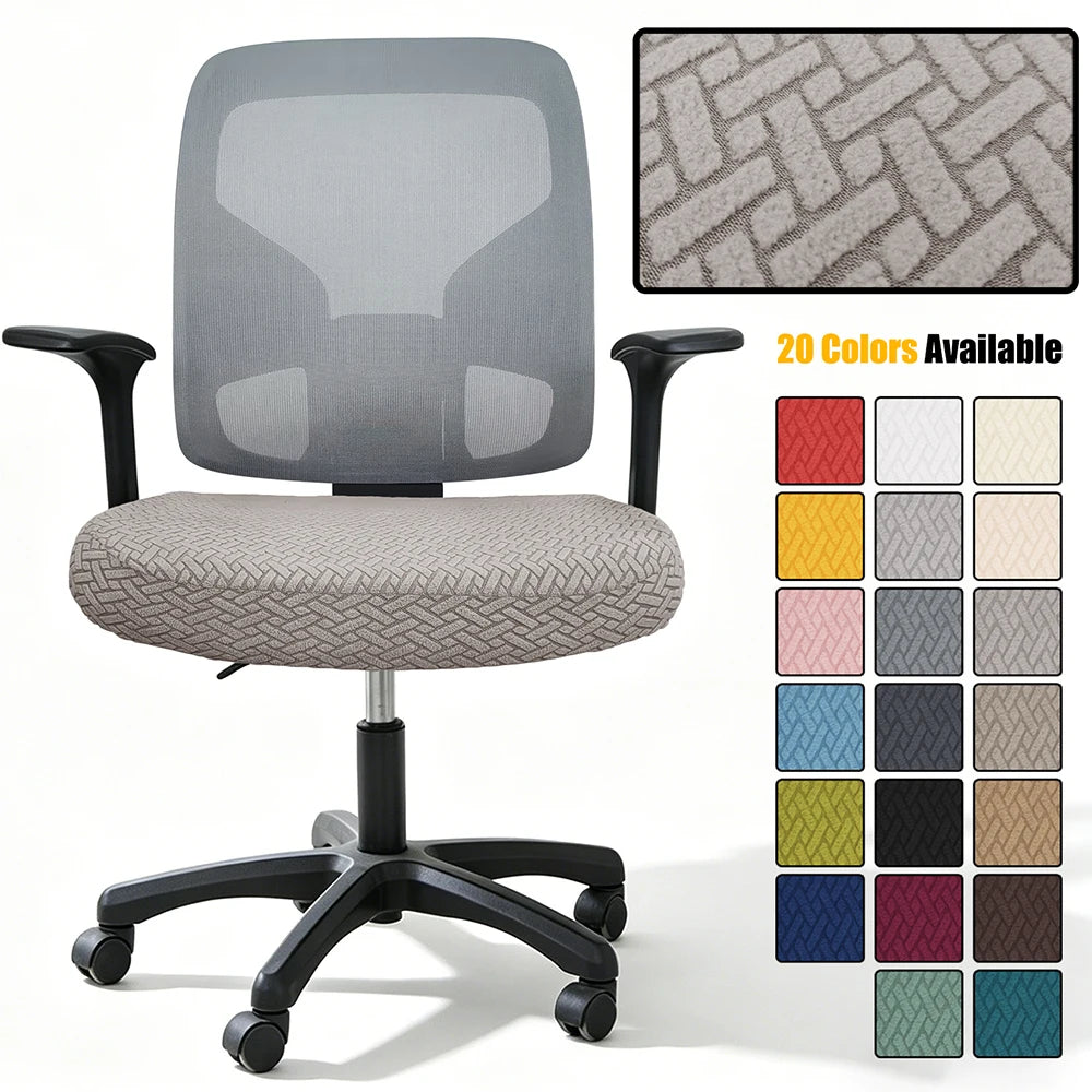 housse chaise polyester vert gris beige moderne tissé 46 53 cm