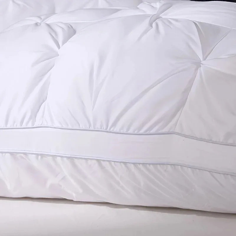 oreiller blanc plissé moderne 74x48cm zip fibre polyester literie chambre coucher qualité
