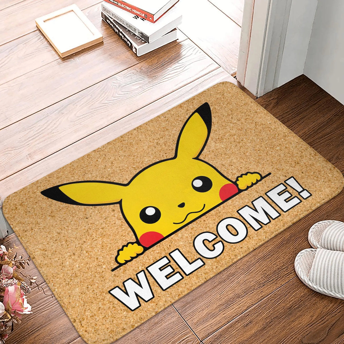 tapis antidérapant multicolore pokémon illustration moderne absorbant extérieur entrée cuisine balcon