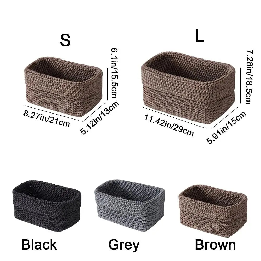 panier réutilisable moderne gris noir marron rangement chambre salon