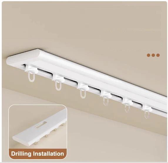 rails rideau blanc doré moderne connecteurs 90° 6mm shape chambre salon