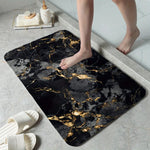 tapis moderne marbre noir anti dérapant absorbant salle bain entrée cuisine 40x60cm 50x80cm