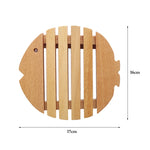 support vaisselle bois fish shape moderne minimaliste respectueux environnement usage table coaster isolation
