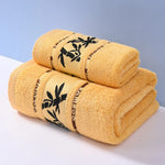 serviettes bambou vert blanc absorbantes douces moderne toilette